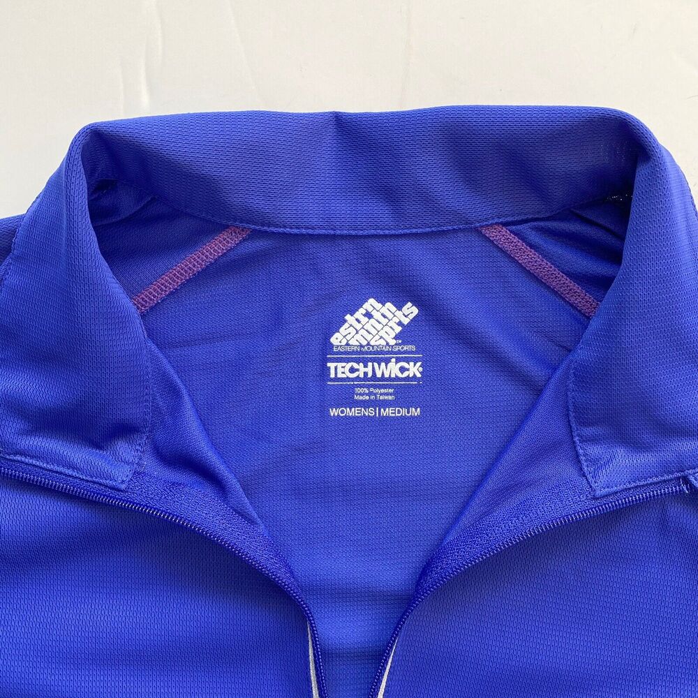 Eastern Mountain Sports EMS Shirt Womens Medium Tech Wick 1/4 zip Long Sleeve - Picture 6 of 9